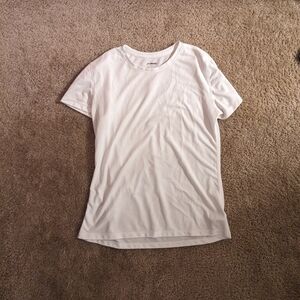 Brooks White Fitted Short Sleeve Tee